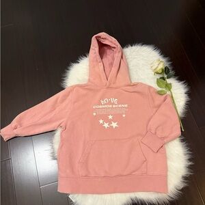 Zara Pink Hoodie with White Print